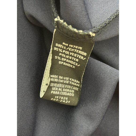 R&M Women Navy Inverted Pleat 3/4 Length Sleeve Sheath Dress Size 18 - Picture 8 of 9